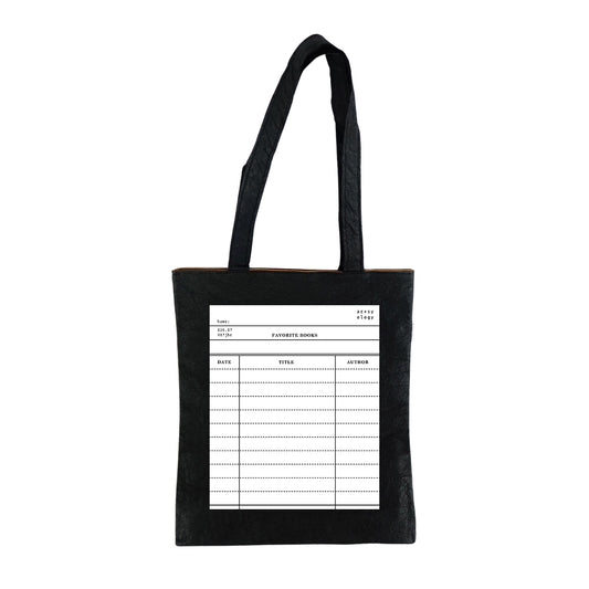 Paper Leather Tote FAVORITE BOOKS