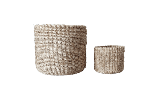 Abaca Round Basket PLAIN Natural.
