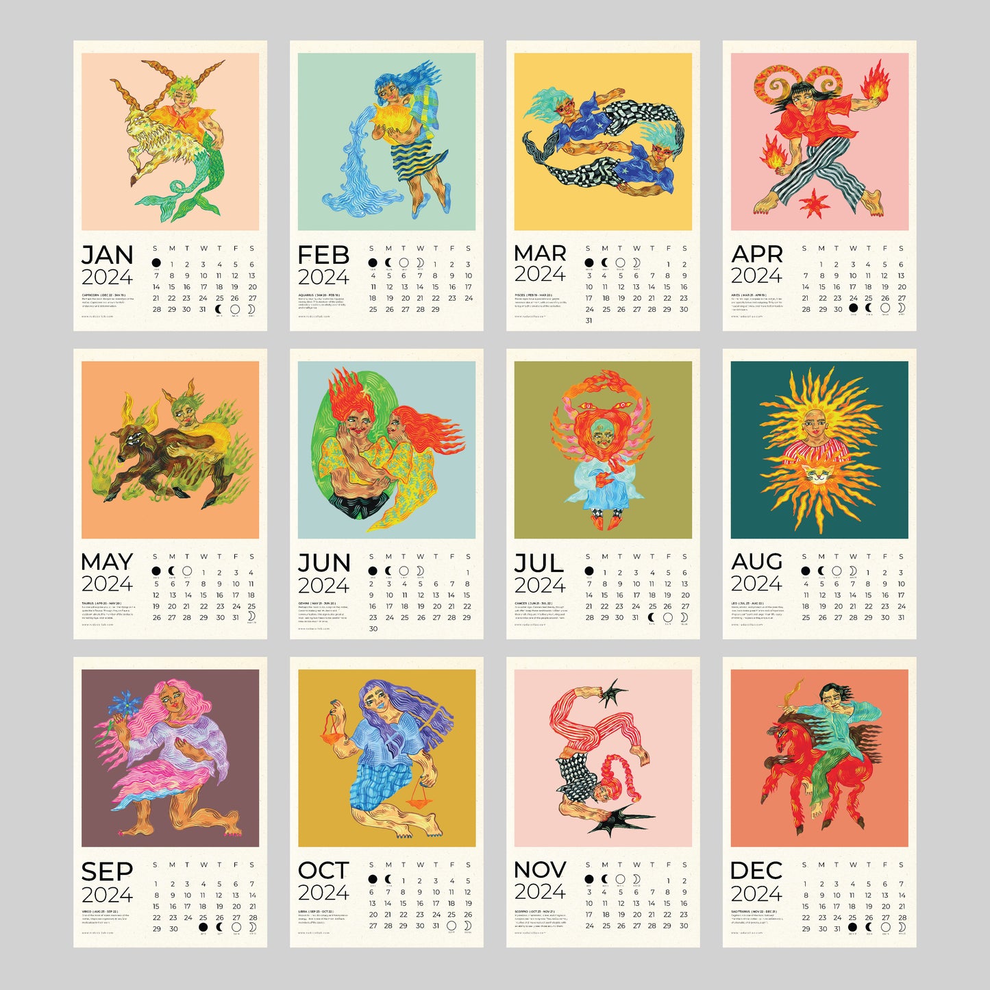 2024 Desk Art Calendar